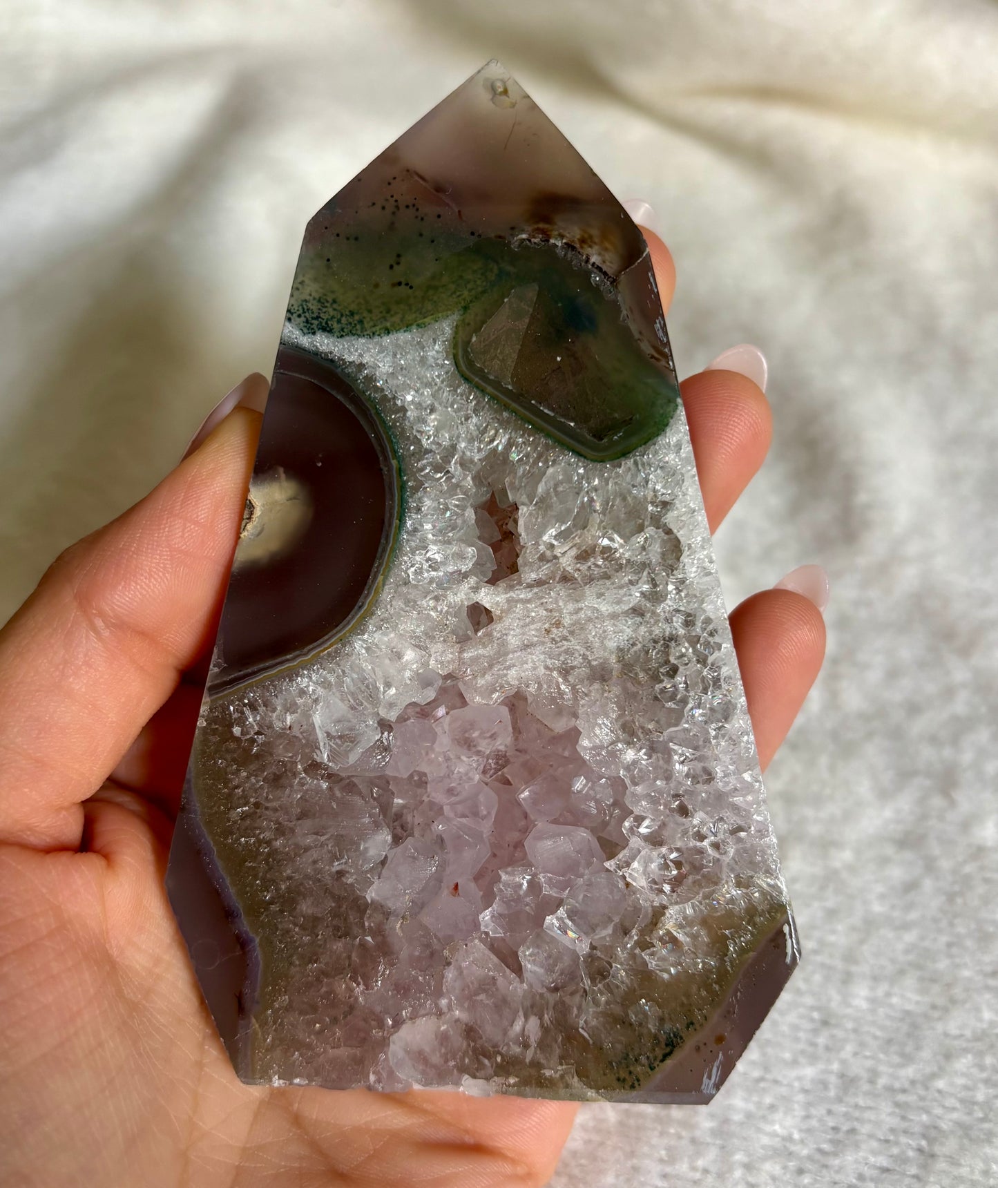 Druzy Achat Tower 5