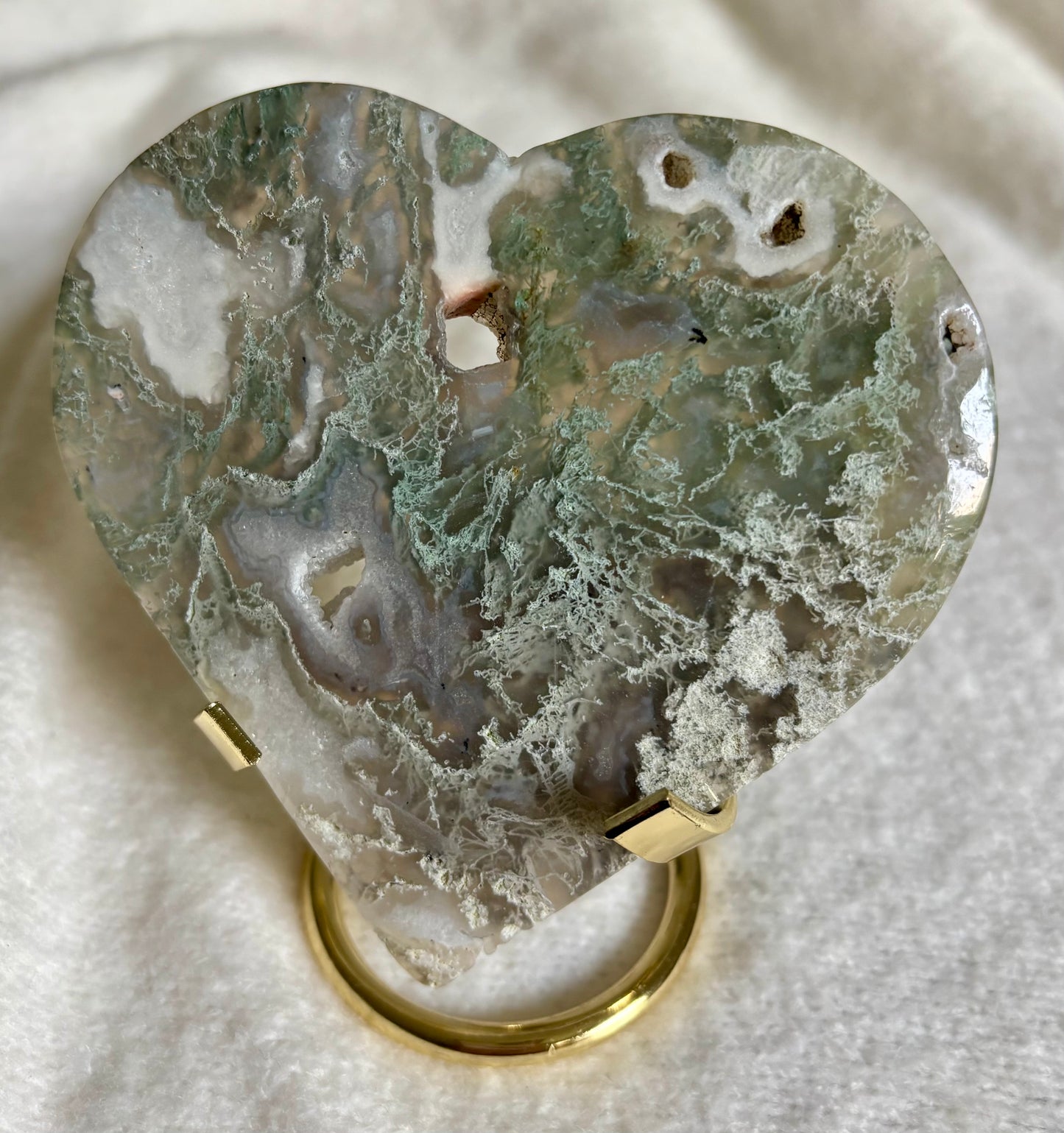 Druzy Moosachat Herz