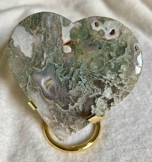 Druzy Moosachat Herz