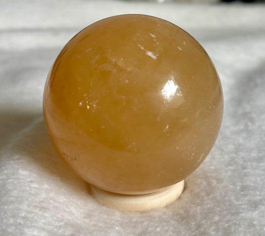 Orangene Kalzit Sphäre S11