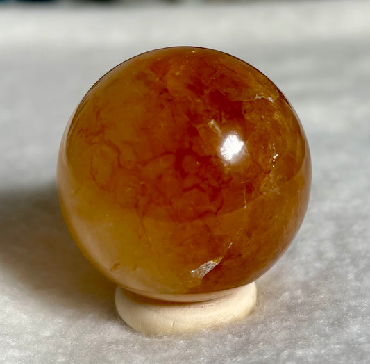 Orangene Kalzit Sphäre S17